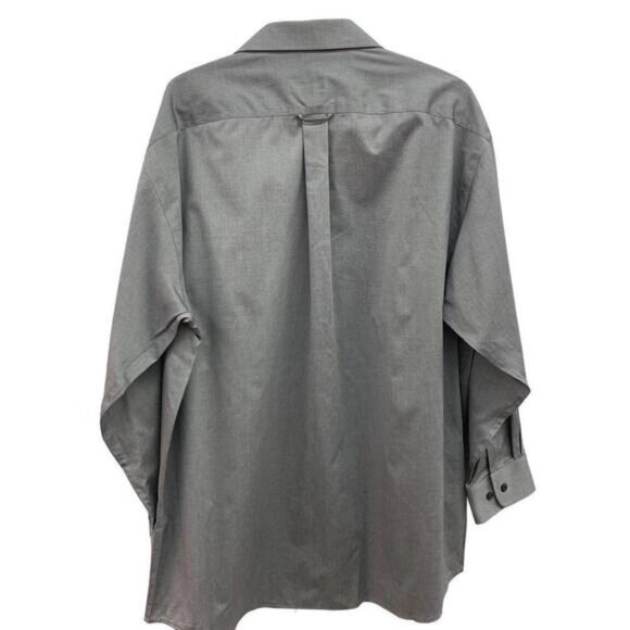 Joseph Abboud Mens Gray Non Iron Long Sleeve Button Up Shirt Size 17.53233 - Picture 2 of 7
